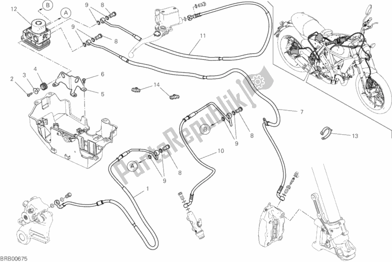 All parts for the Braking System Abs of the Ducati Scrambler Full Throttle 803 2019